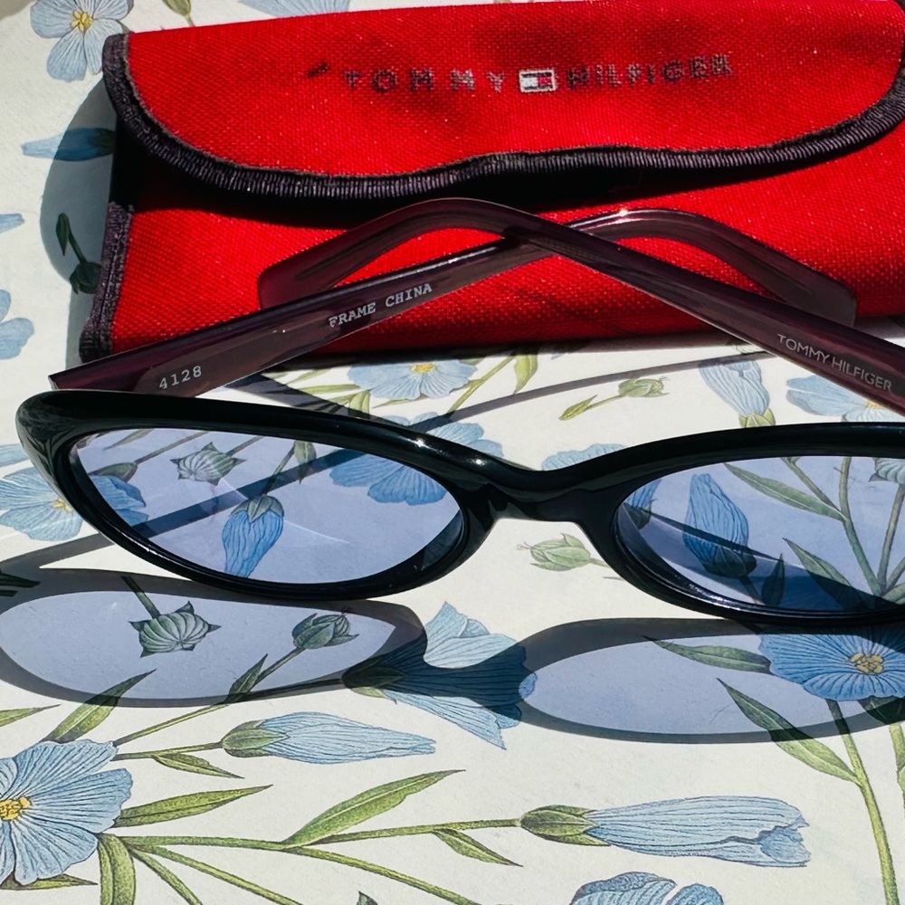 Vintage Y2K Tommy Hilfiger Blue-tinted Sunglasses